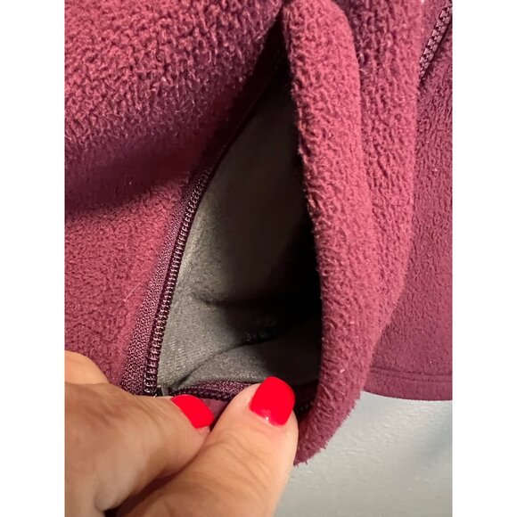 The North Face  XS Maroon Full-Zip Fleece Jacket With Pockets - Picture 5 of 6